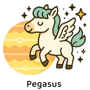 羽ばたき夢を拡げる自由の象徴「ペガサス-木星」