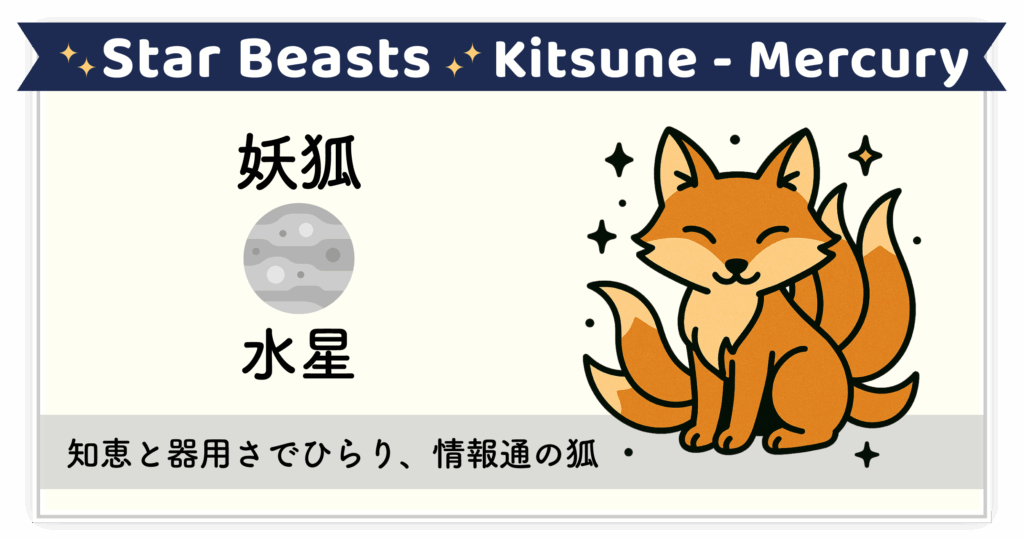 知恵と器用さで翻弄するトリックスター「妖狐-水星」